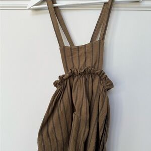 Zara kid’s Striped Brown Dress with Straps